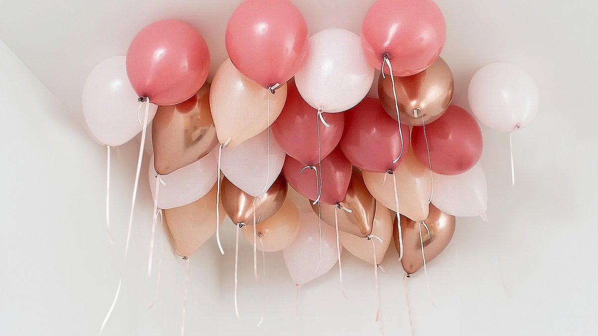 Шарики под потолок с гелием (24шт)