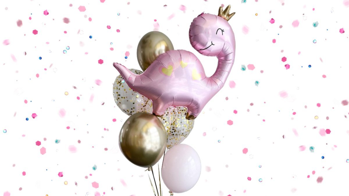 Набор воздушных шаров с гелием “Динозавр” (7 шт).