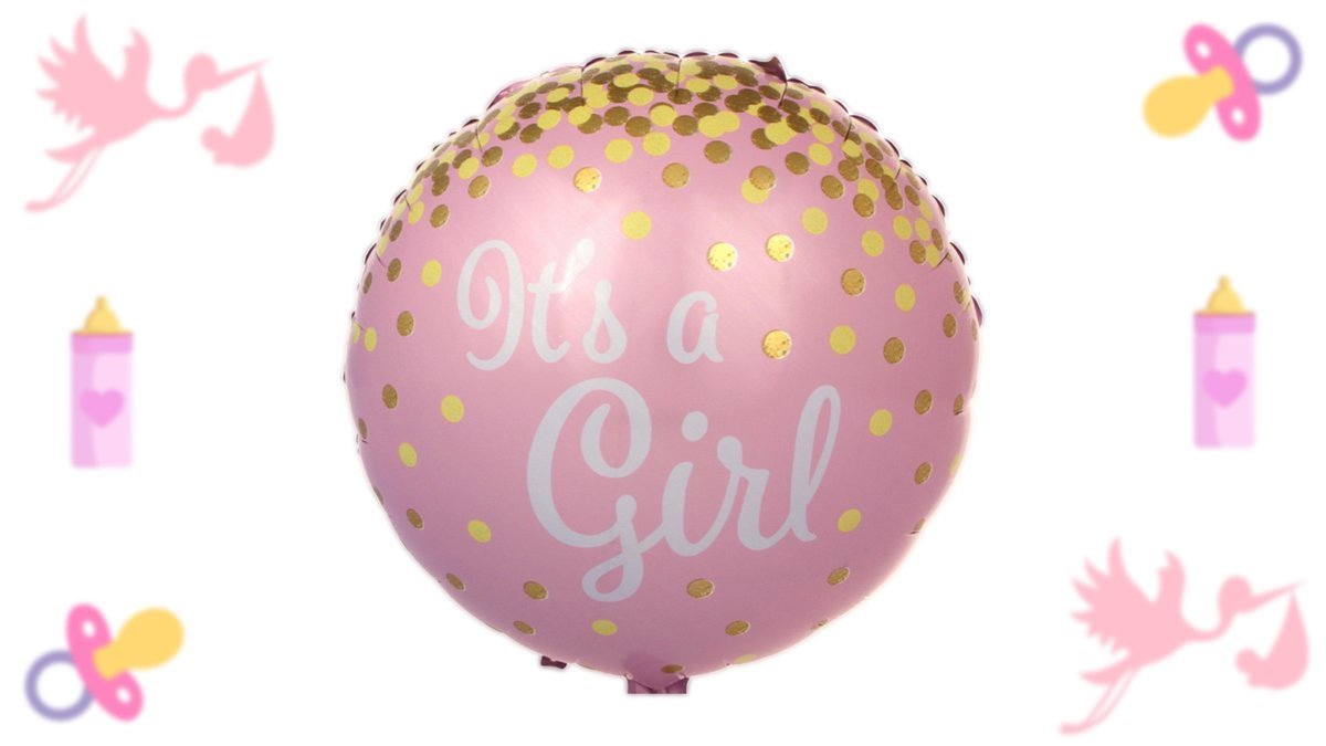 Фольгированный шар с гелием (41см) It’s a girl (1шт)