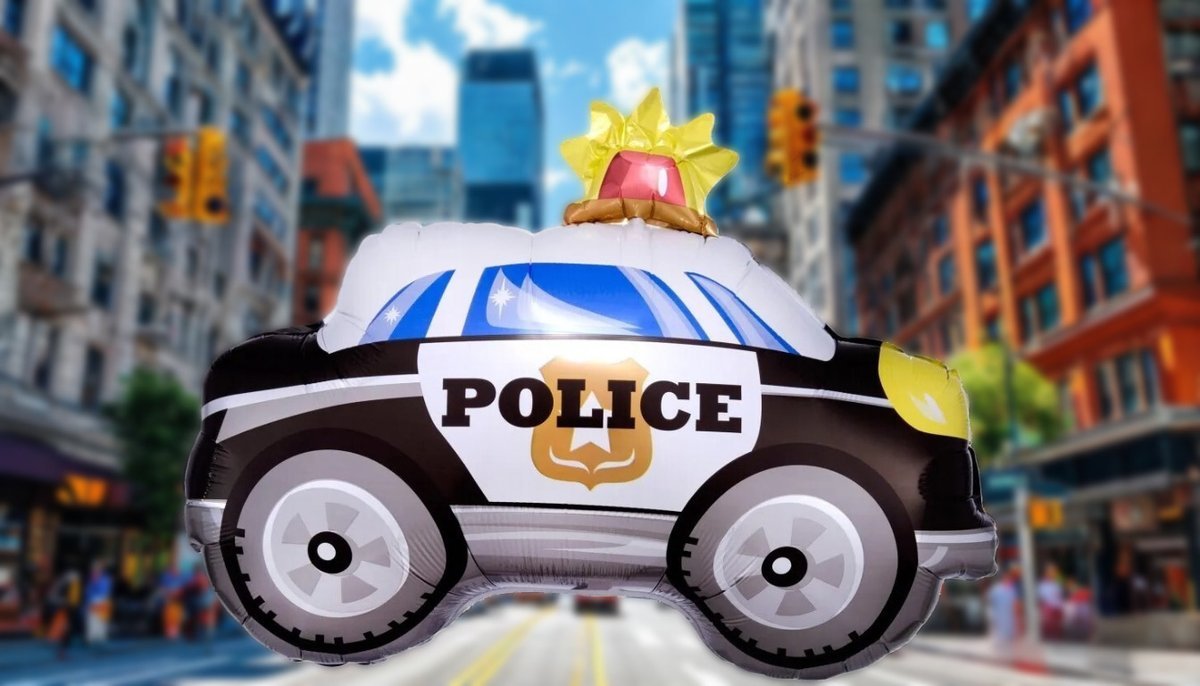 Шар с гелием Полицейская машина 1шт (66*51см), фольга