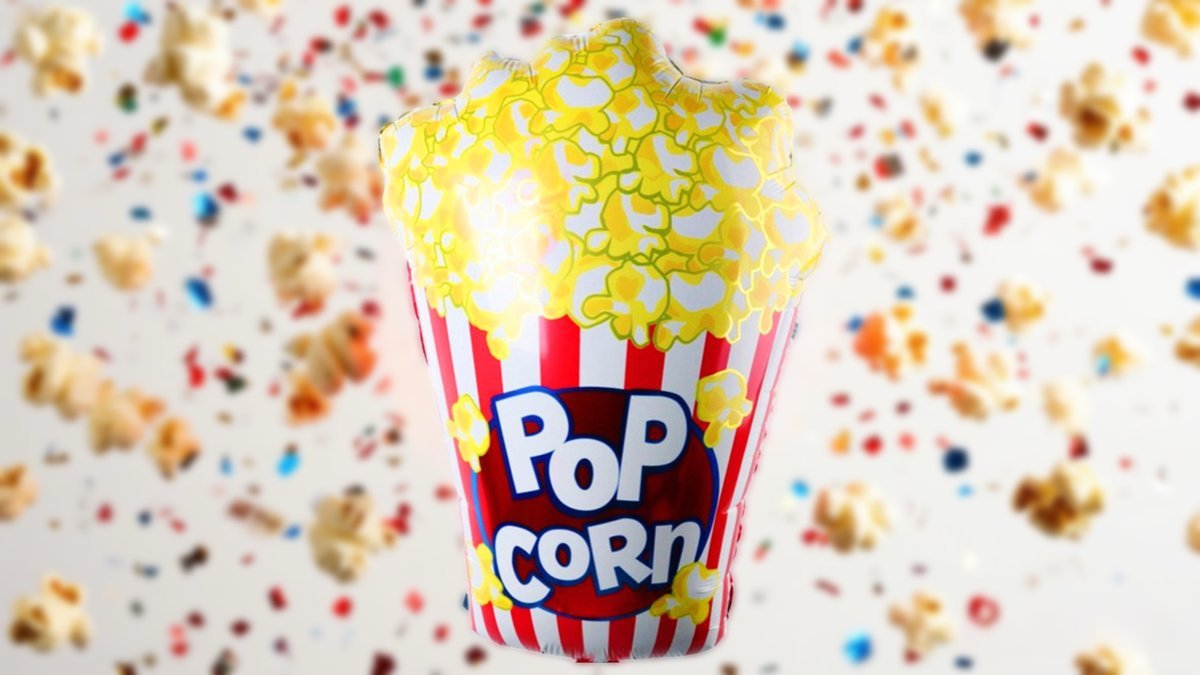 Фольгированный шар с гелием “Попкорн” 1шт (53х39см)