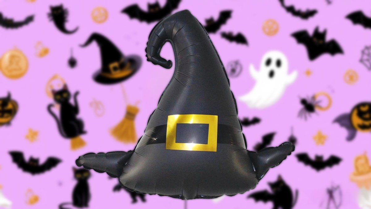 Фольгированный шар с гелием “Ведьмина шляпа” 1шт (57х67см)