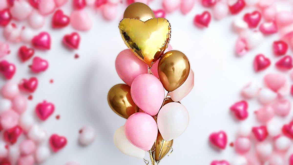 Набор шаров с гелием (9шт).