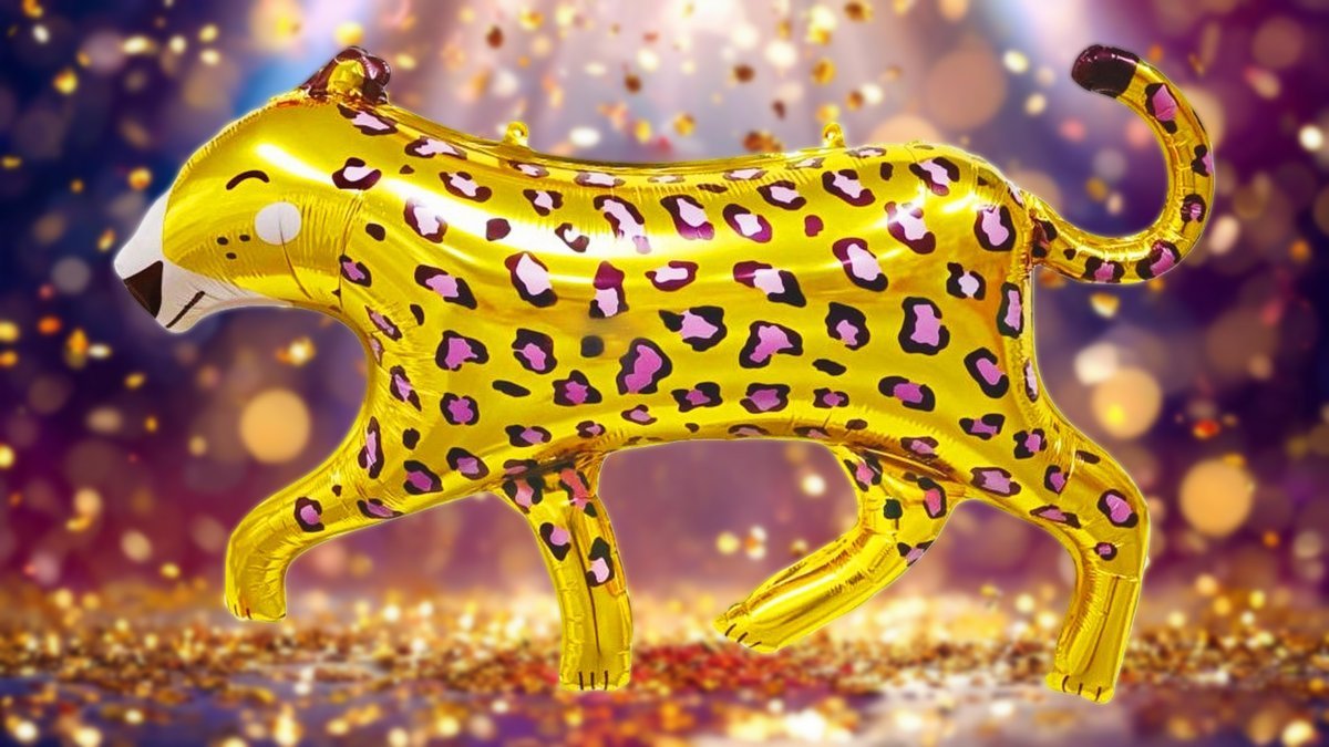 Фольгированный шар с гелием “Леопард” 1шт (109х66см)