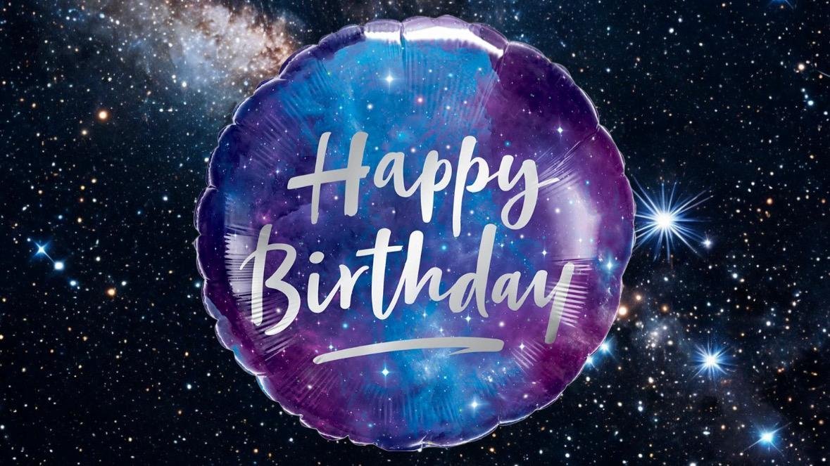 Шар с гелием (41см) HAPPY BIRTHDAY (1шт)