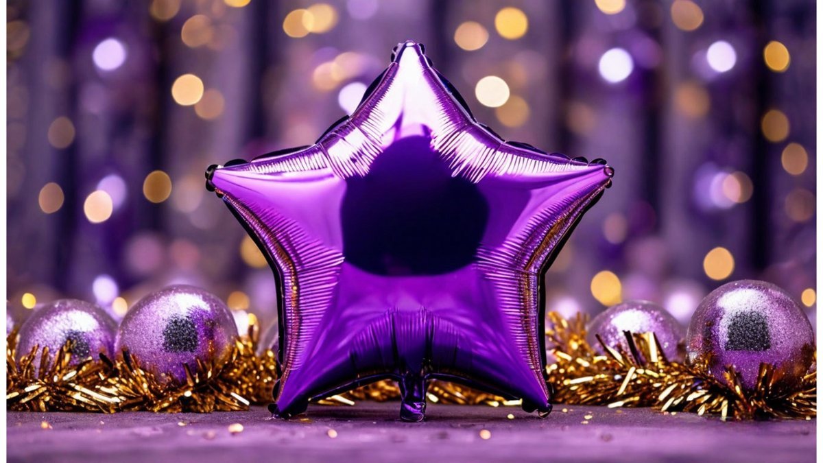 Шар с гелием звезда фиолетовая (41см), фольга. 1шт