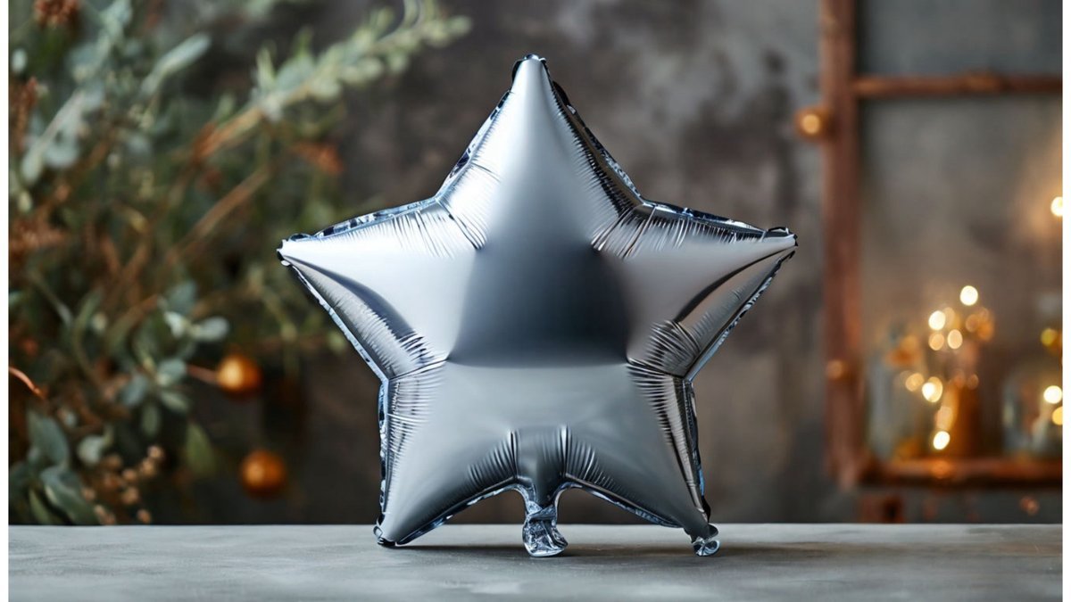 Шар с гелием звезда металлик (41см), фольга. 1шт