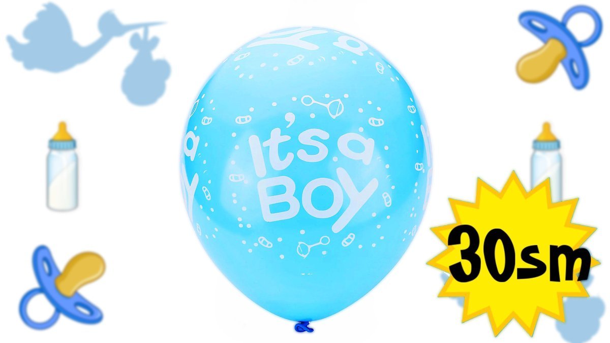 Шары латексные с гелием 30 см (1шт), It’s a boy
