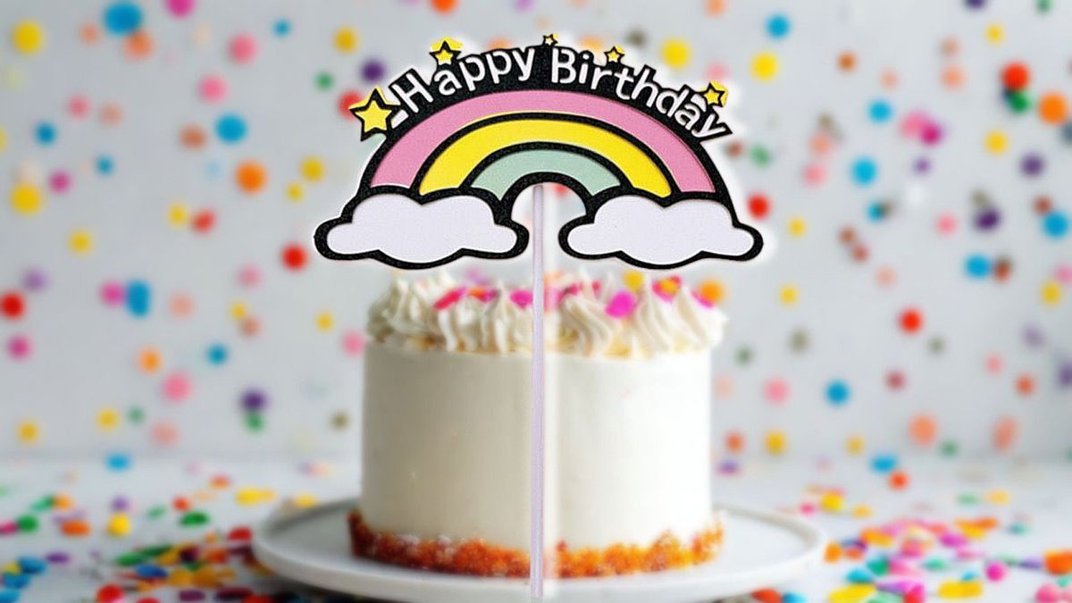 Топпер для торта, Happy Birthday