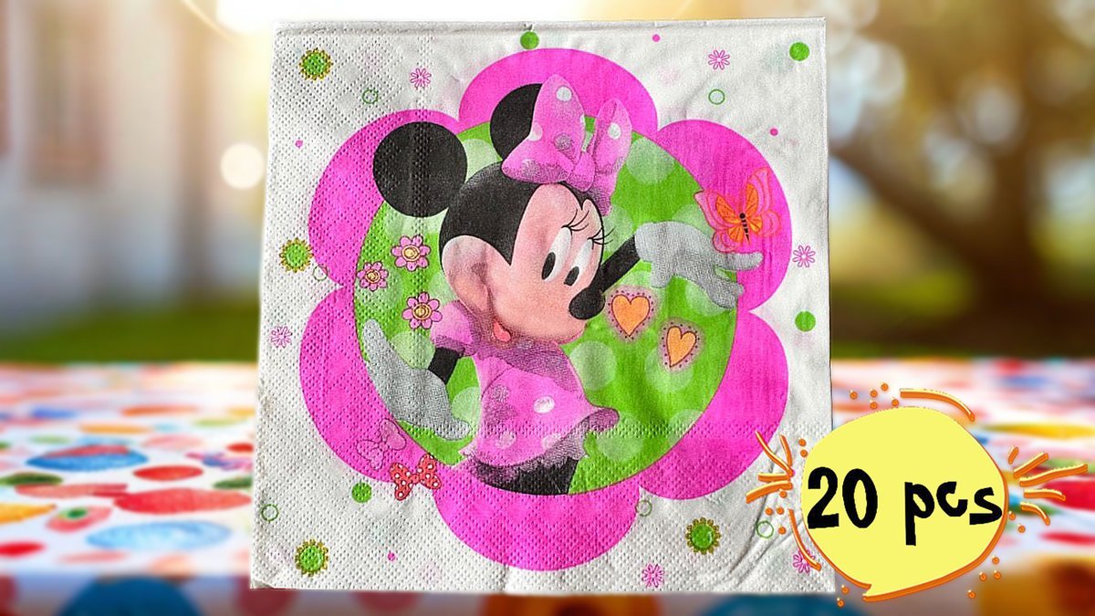 Бумажные салфетки (10шт), Мини Маус