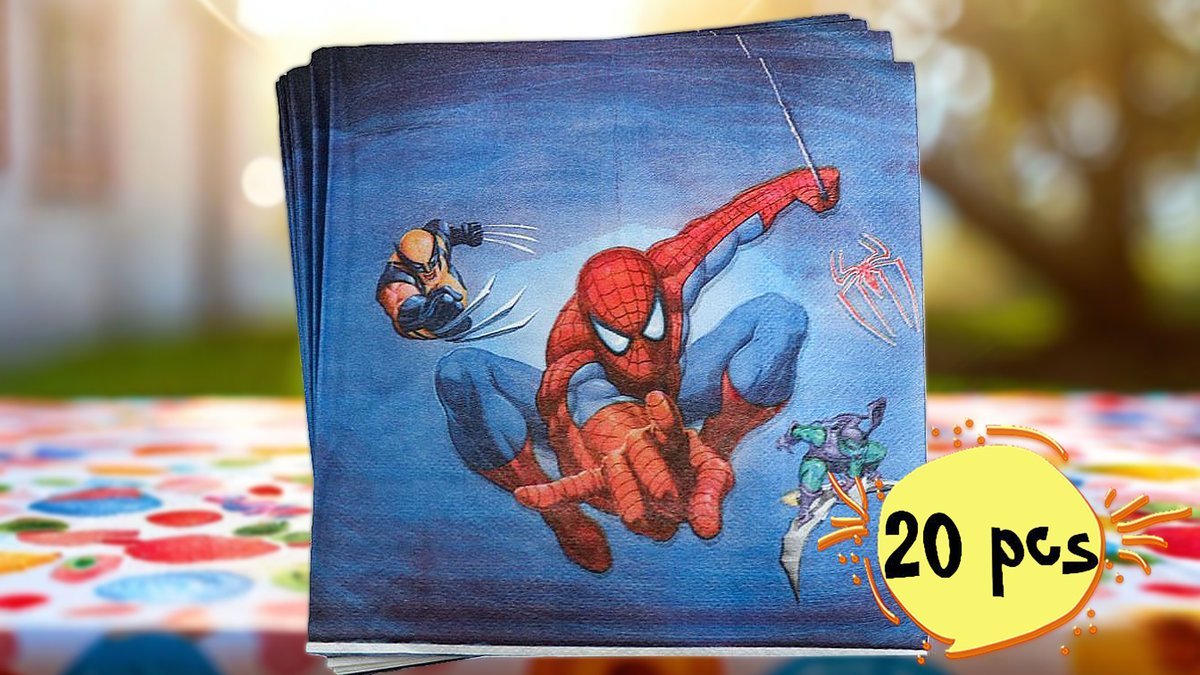 Бумажные салфетки (10шт), Человек паук
