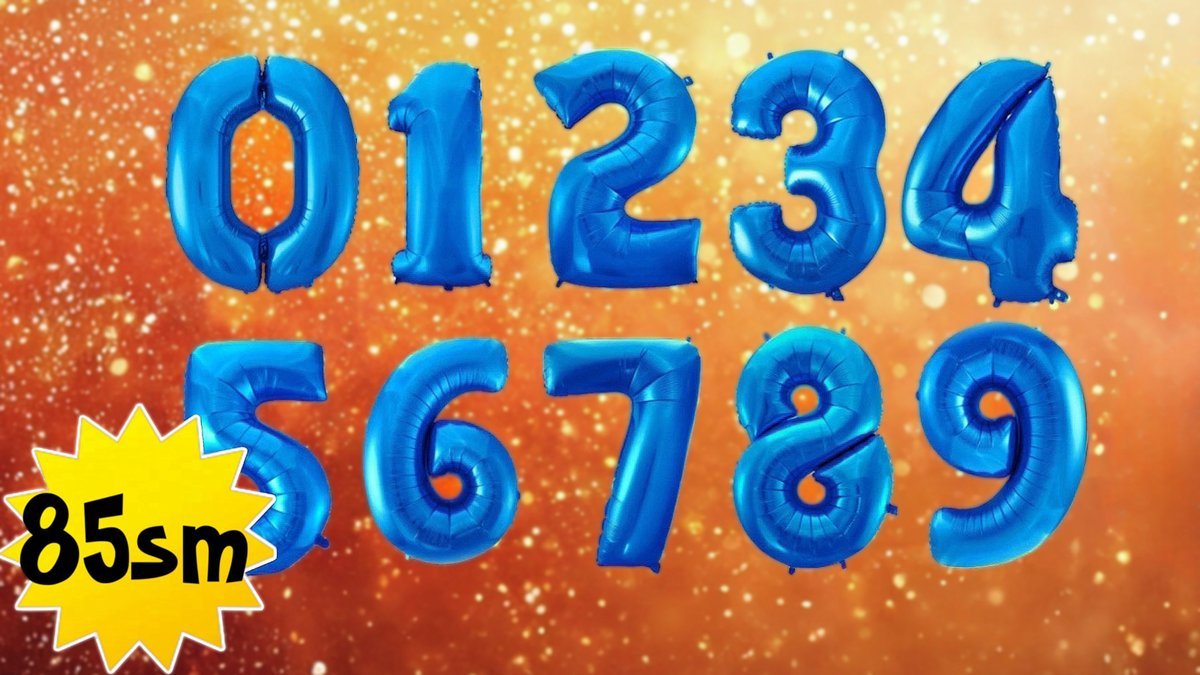 Фольгированный шар с гелием Цифра 85см, синий