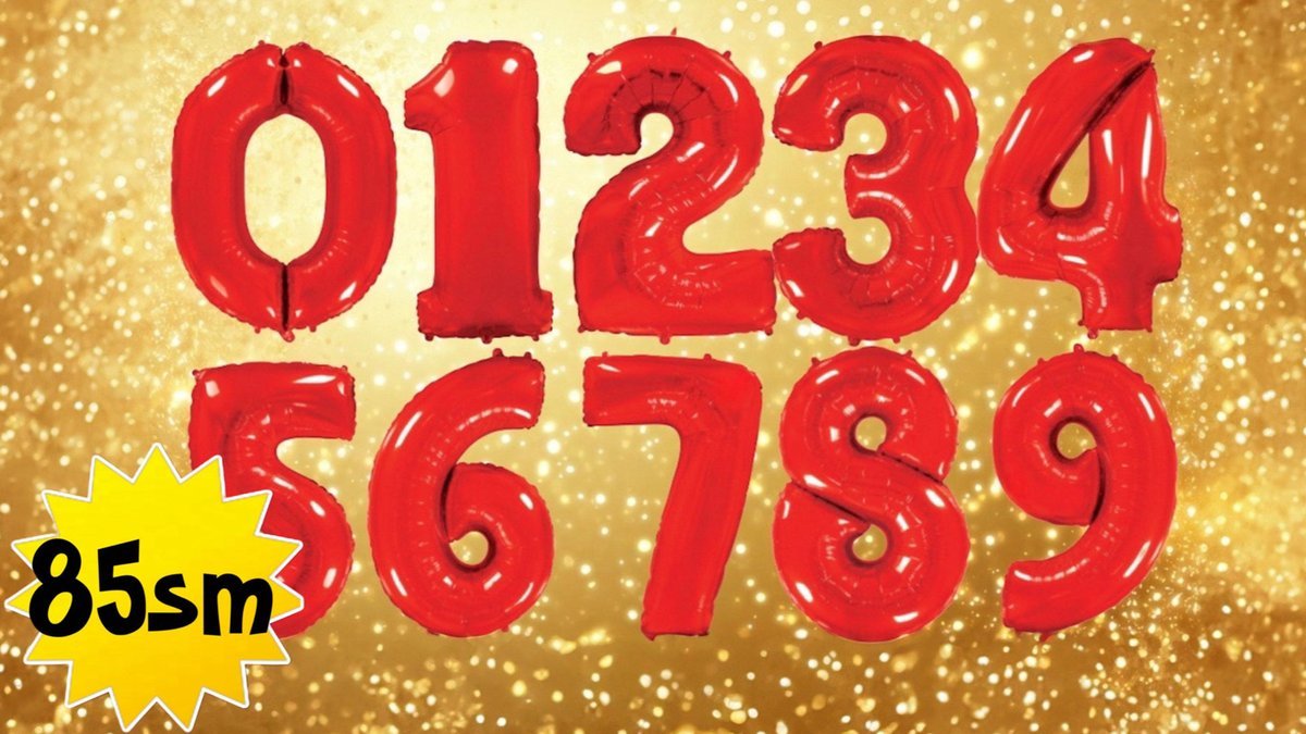 Фольгированный шар с гелием Цифра 85см, красный