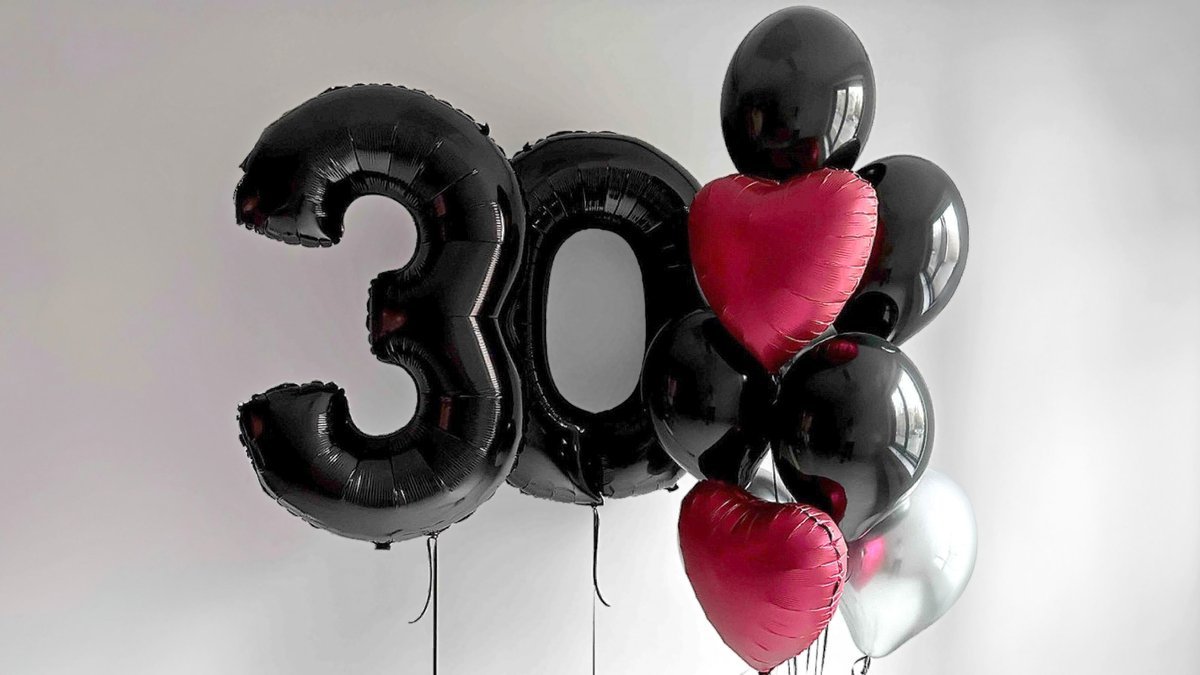 Набор шаров с гелием (12 шт).